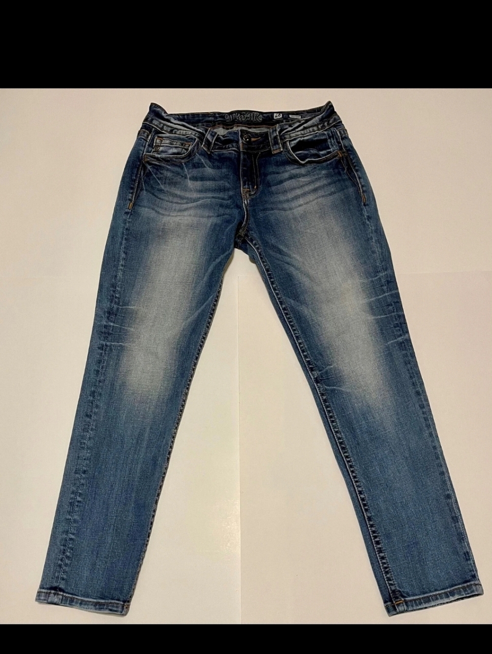 Miss Me Faded Blue Straight Leg Jeans